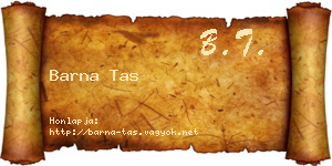 Barna Tas névjegykártya