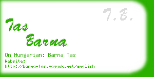 tas barna business card